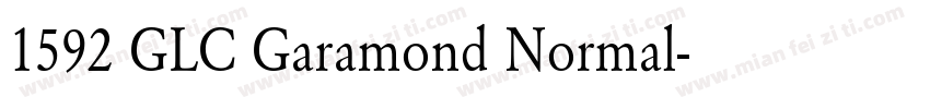 1592 GLC Garamond Normal字体转换